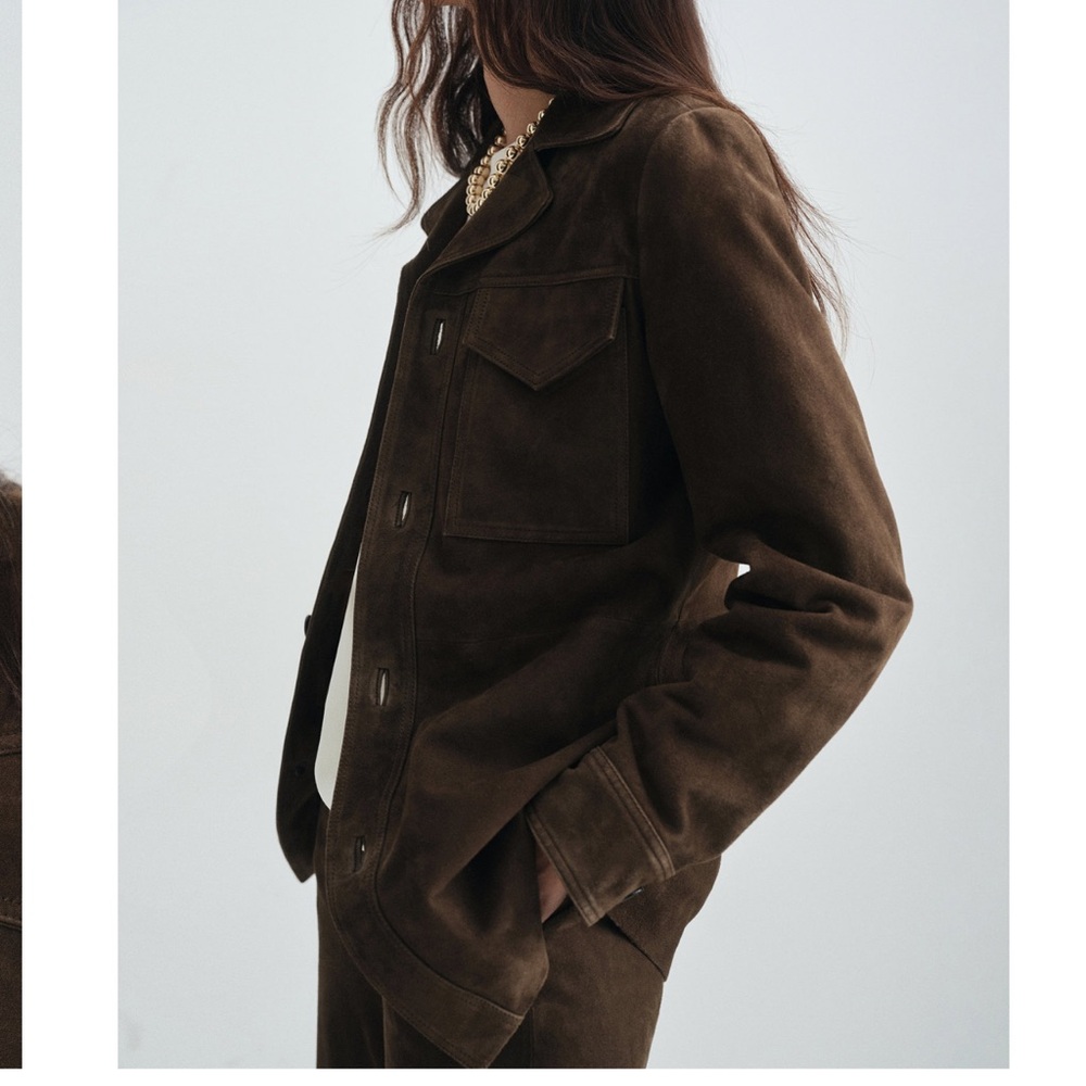 Brand New Never Worn Mango Selection Goatskin Suede Jacket